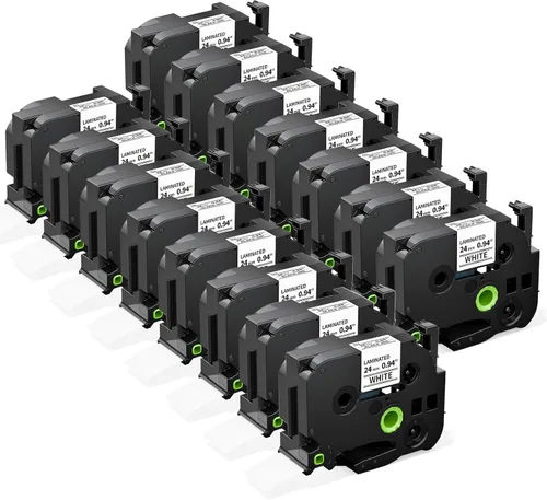 Vista 9 de Labelife - Cinta para etiquetadora de 18 mm, transparente TZe-141, compatible con Brother P Touch TZe TZ, cinta de 18 mm 0.7 laminada, transparente