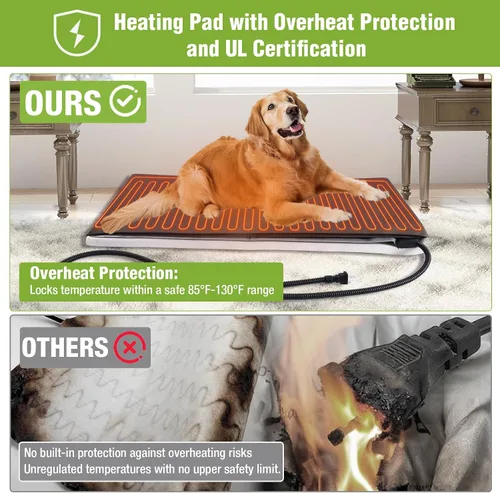Vista 4 de GUTINNEEN - Casa térmica para perros con aislamiento para exteriores, resistente a la intemperie, con almohadilla térmica controlada por termostato