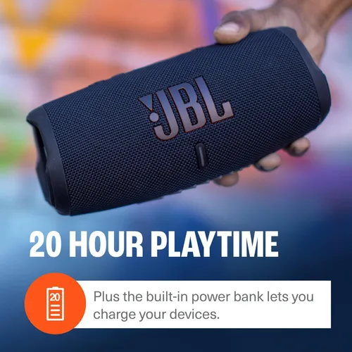 Vista 4 de JBL Charge 5 (Negro) + Paquete con estuche protector de carcasa dura divvi! (Negro)