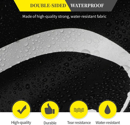 Vista 4 de Aiskaer Funda para bicicleta de 2 a 3 bicicletas, impermeable, negro, poliéster, resistente, montaña, carretera, bicicletas eléctricas