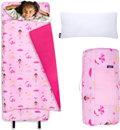 Wildkin Alfombrilla para Siesta Infantil Original – Cómoda Alfombrilla para Dormir con Almohada, Ideal para Escuela y Viajes