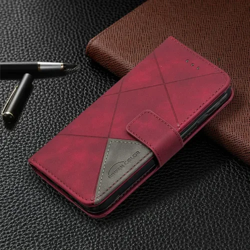 Vista 4 de Case for Kalley Black c Case Compatible with Kalley Black c Phone Case Cover Flip Stand Cover PU Leather Wallet Case Red