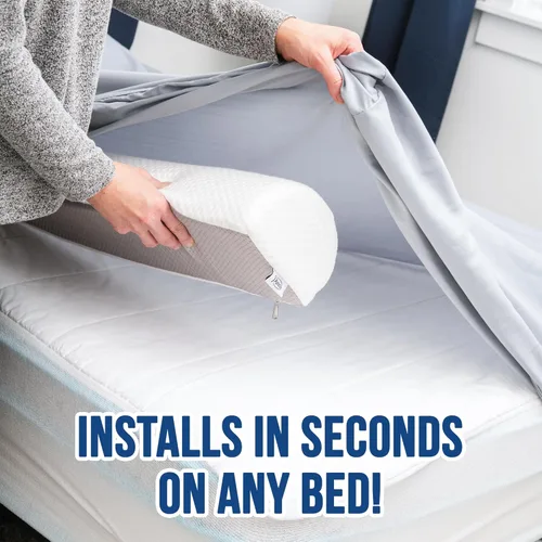 Vista 3 de Primica Parachoques de cama para niños pequeños, juego de 2 rieles de espuma hipoalergénica para camas Queen, King y Twin (2)