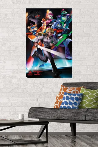 Vista 2 de Trends International Five Nights at Freddy's: Security Breach - Póster de pared grupal, 22.375 x 34 pulgadas, versión sin marco