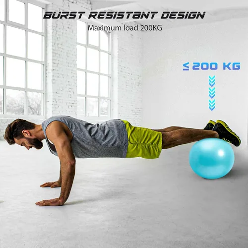 Vista 3 de Cikyner Pelota de pilates suave, pequeña pelota de ejercicio de 9.1-9.8 in, mini pelota de gimnasio con popote inflable, adecuada para pilates