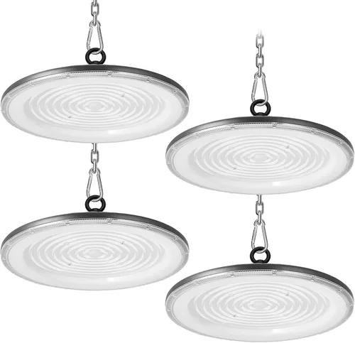 Vista 16 de UFO - Luz LED de alta bahía de 200 W, 20000 lm, luz LED para tienda 3000 K/4500 K/6500 K, 3 temperaturas de color ajustables, IP65 impermeable