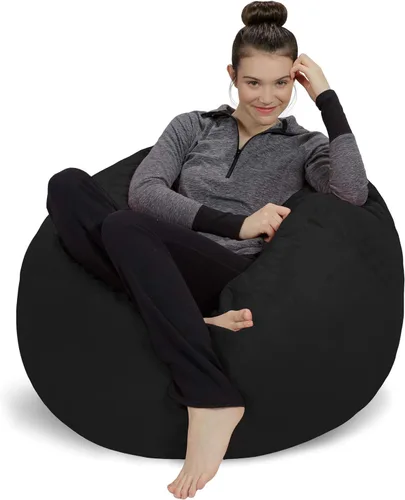 Vista 6 de Sofa Sack - Sillón puff de 3 pies, color cinabrio, solo funda