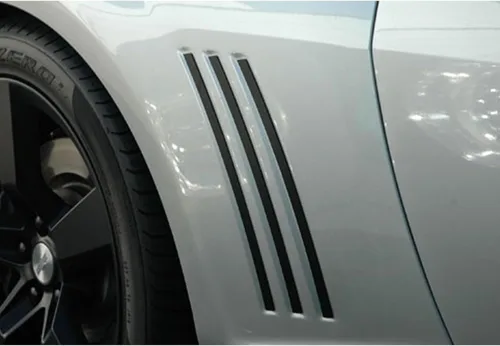 Vista 6 de Xotic Tech - 6 calcomanías de vinilo con incrustaciones de vinilo para carrocería L&R para ventilación lateral, compatible con Chevrolet Camaro