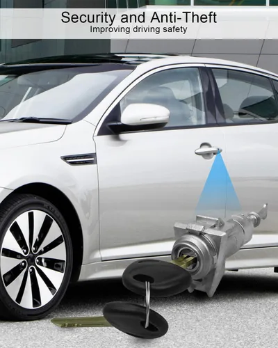 Vista 6 de Interruptor de cilindro de encendido y cerradura de puerta con 2 llaves para Kia Optima 2011 2012 2013 2014 2015 Reemplazar 81900-1WK00 819001WK00