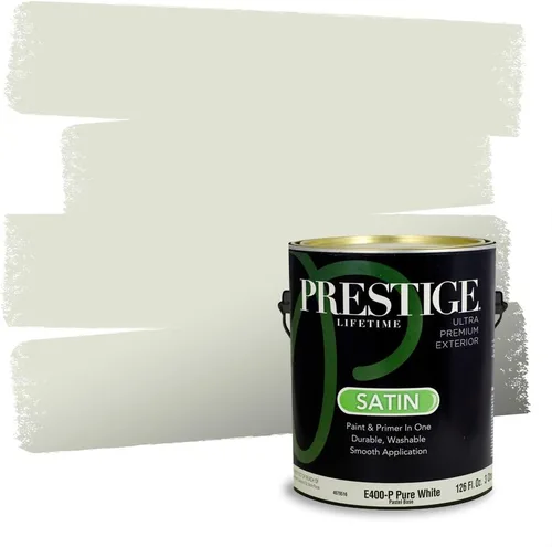 Vista 108 de Prestige Paints - Pintura exterior e imprimación en uno, 1 galón, plano, coincidencia comparable con Behr Misty Isle, P500-N-MQ5-62