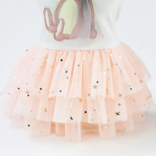 Vista 6 de Vestido de perro arnés para niña, ropa Yorkie para perros pequeños, vestidos para cachorros y niñas, vestido tutú pequeño