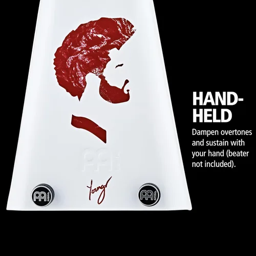 Vista 4 de Cencerro de mano Bongo, acero recubierto de polvo de 8 pulgadas, no fabricado en China, paso medio, 2 años de garantía