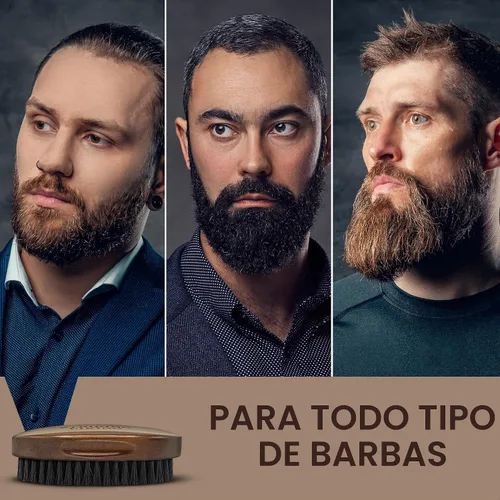 Vista 6 de Striking Viking - Cepillo para barba para hombre, 4.3 pulgadas, mango de madera de haya, color marrón