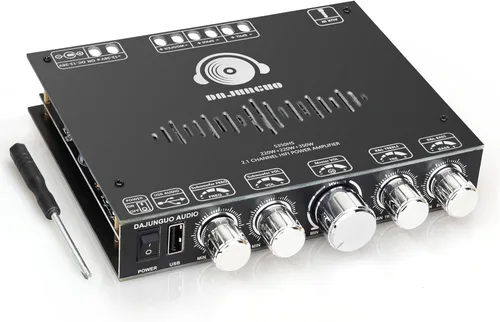 Vista 7 de Placa Amplificadora de Potencia Bluetooth TDA7498E con Subwoofer 2.1 Canales 160W×2+220W, Módulo Amplificador de Audio de 15V-36V con Control