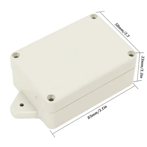 Vista 2 de Caja de conexiones de plástico ABS impermeable a prueba de polvo IP65, caja de conexiones universal para proyectos eléctricos, gris pálido y oreja
