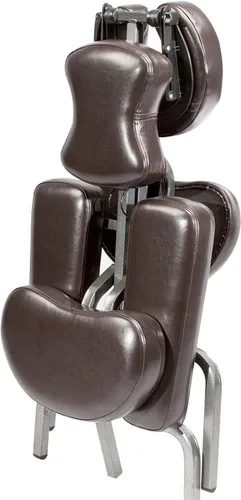 Vista 4 de Master Massage Bedford Silla de masaje plegable portátil ajustable de cuerpo completo, café, 11 x 14 x 39 pulgadas