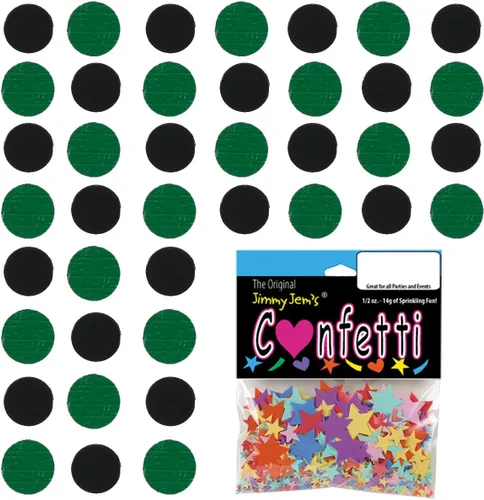 Vista 114 de Confetti Circle 1/4" Negro, Azul Marino Combo - 2 bolsas de media onza (1 oz) (8550/9971)