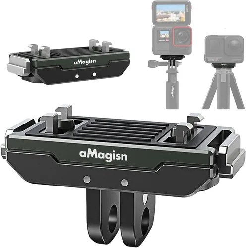 Soporte magnético de metal compatible con adaptador de liberación rápida Insta360 X4 Air/X5/Ace Pro 2/Ace Pro