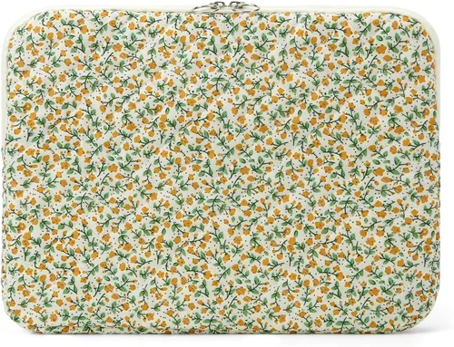 Vista 29 de Funda acolchada para laptop de 15 a 15.6 pulgadas, bonita funda protectora acolchada para computadora portátil con estampado floral para MacBook