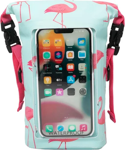 Vista 2 de geckobrands Bolsa impermeable para teléfono con bolsa seca de 2 L y correa ajustable, protege tu teléfono y objetos de valor mientras estás
