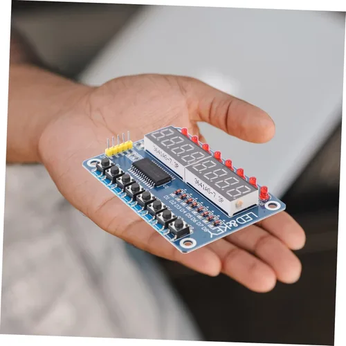 Vista 3 de Microcontrolador Tm1638 del módulo de 8 llaves del tubo de Digitaces 8 pedazos compatibles 4