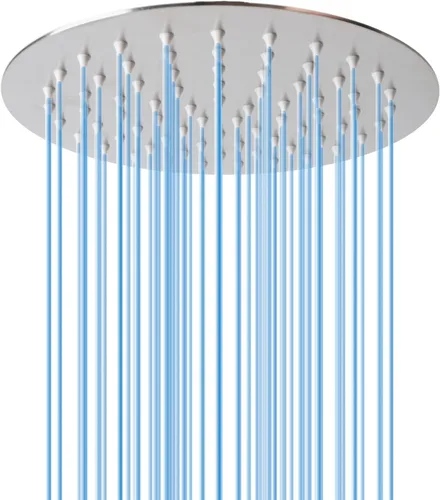 Vista 10 de Cabezal de ducha tipo lluvia, cabezal de ducha redondo de 12 pulgadas, montado en la pared o en el techo, cabezal de ducha de alta presión de acero
