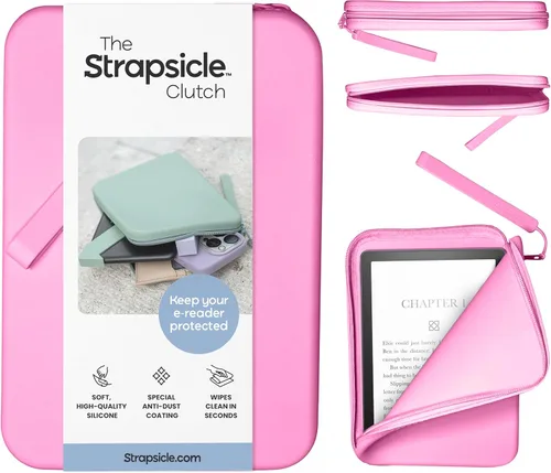 Vista 8 de Strapsicle Funda de silicona para Kindle y lectores electrónicos – Bolso multiusos para teléfono, billetera y llaves – Se ajusta a Paperwhite 2024