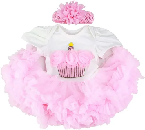 Pink Crown Reborn Baby Dolls Ropa para 20-23 pulgadas pura hecha a mano 2 piezas Reborn Doll Baby Girl Set de ropa