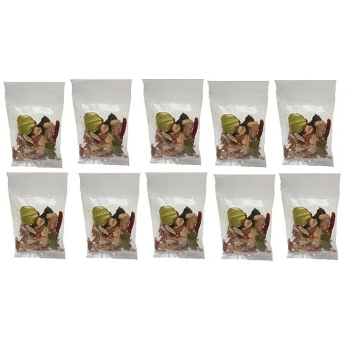 Paquete de 10 x 0.71 oz de pasta Tom Yum Mezcla de especias de chile seco, hojas de lima kaffir secas, hierba de limón seca, galanga seca