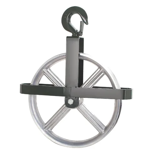 Vista 9 de POPMOON Polea de elevación de andamio de 12 pulgadas, rueda de hierro con ganchos de escalera, capacidad de elevación de 1000 libras, naranja rojizo