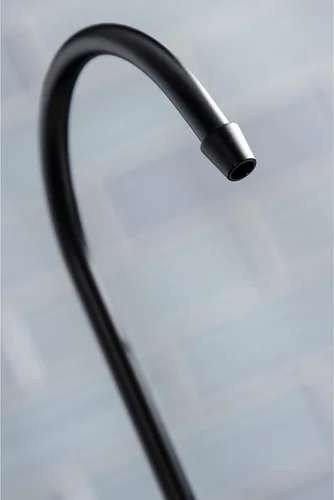 Vista 3 de Kingston Brass KS3190NFL NuWave - Grifo francés de filtración de agua de una sola manija, negro mate