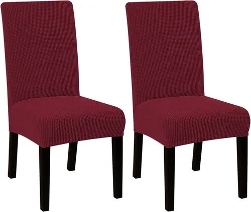 Vista 13 de Jacquard Spandex Dining Room Chair Covers Set of 2/4/6,Elastic Chair Protector Stretch Removable Washable Seat Covers for Dining Room, Wedding