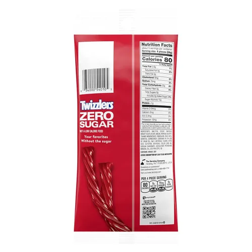 Vista 2 de TWIZZLERS Twists de fresa sin azúcar (bolsa de 5 onzas) (paquete de 2)