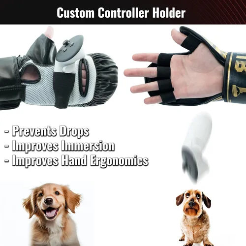 Vista 5 de DeadEyeVR Ultimate Boxing Gloves - Versión actualizada y modelo mejorado VR guantes de boxeo accesorio controlador para emoción de la lucha FitXR