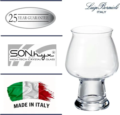 Vista 7 de Luigi Bormioli Birrateque - Vasos de cerveza de sidra de 17 onzas (juego de 2) – Vasos de cerveza artesanales para sidra, sidra dura, sidra