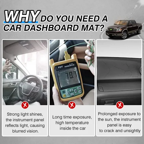 Vista 2 de CARTIST Cubierta de salpicadero para Ford F150 2004 2005 2006 2007 2008 / Lincoln Mark LT, cubierta de tablero para accesorios F150, alfombrilla