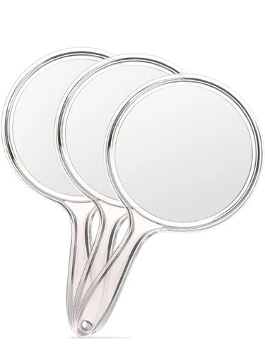 Vista 11 de OMIRO Espejo de mano, espejo de mano de doble cara, espejo de aumento 1X/3X con asa, paquete de 1 (transparente)