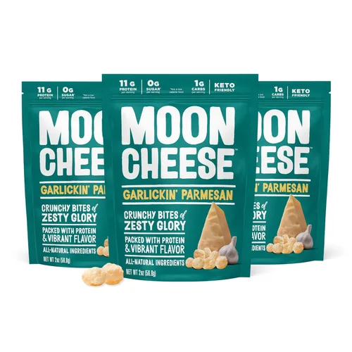 Vista 11 de Moon Cheese Cheddar Believe It, 10 onzas, paquete de 2, aperitivo de queso crujiente y rico en proteínas, apto para dieta cetogénica, 100% queso real