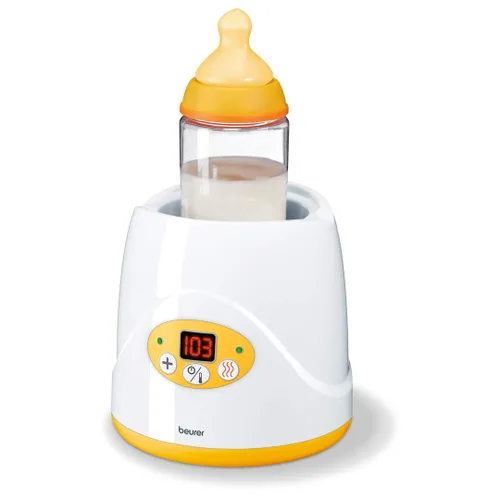 Beurer Baby Bottle Warmer & Food Warmer,BY52 | Portable 2-in-1 Heater with Keep Warm Function for Breast-Milk,Formula & Food | AVENT & NUK Bottles |