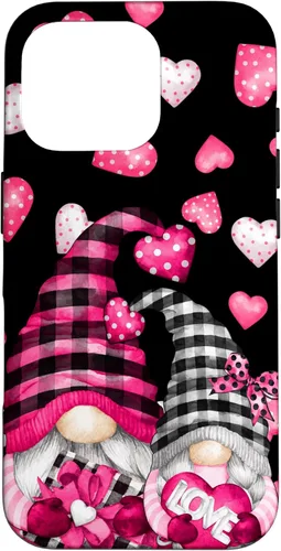Vista 20 de Pink Buffalo Plaid Valentines Gnome Cute Love Heart Case for iPhone 17