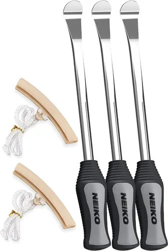 Vista 7 de NEIKO 20601A - Juego de herramientas de cucharas de acero para neumáticos de 14.5 pulgadas, herramientas para neumáticos que incluyen 3 cucharas