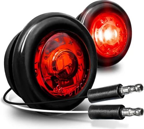 Vista 11 de TRUE MODS Luz de marcador LED redonda ámbar de 3/4 pulgadas para remolque 12V [DOT FMVSS 108] [SAE P2PC] [Salida semiesférica] [Impermeable IP67]