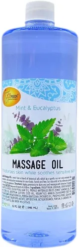 Vista 8 de SPA REDI - Aceite de masaje, eucalipto de menta, 128 onzas - Pedicura profesional, manicura, terapia de masaje corporal, hecho con aceite