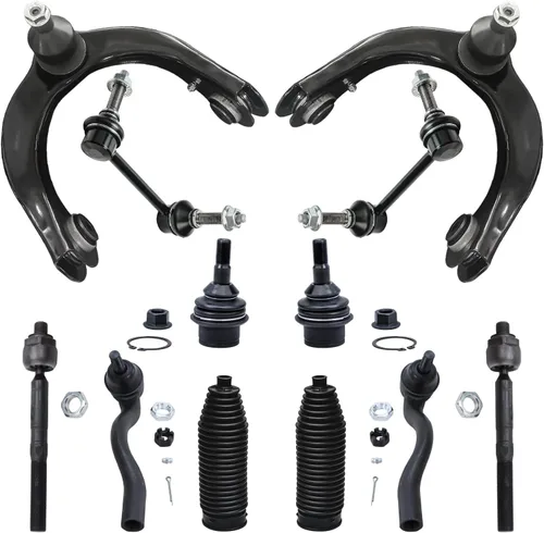 Vista 11 de Detroit Axle - Kit de suspensión de 12 piezas para Nissan Pathfinder Frontier Xterra, 4 brazos de control inferior y superior, 4 barras
