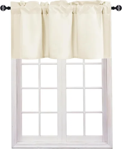 Vista 78 de JIUZHEN Cortinas de cenefa para cocina, cenefas para ventana de sala de estar/sótano, cortinas de ventana de baño, aislamiento térmico, paneles