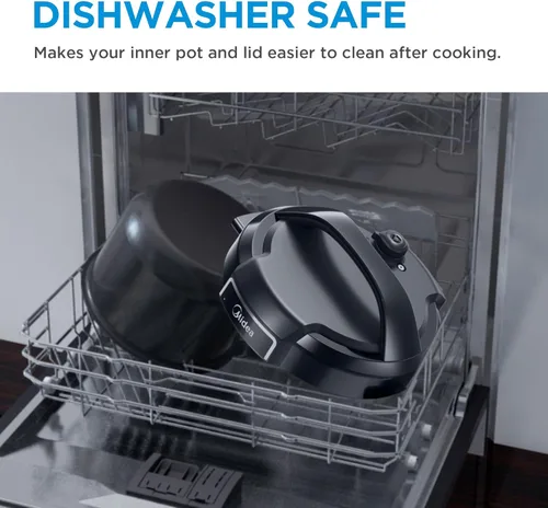 Vista 9 de Midea Olla a presión eléctrica 12 en 1, 6 cuartos de galón, 12 preajustes, olla de cocción lenta programable multifuncional, olla arrocera