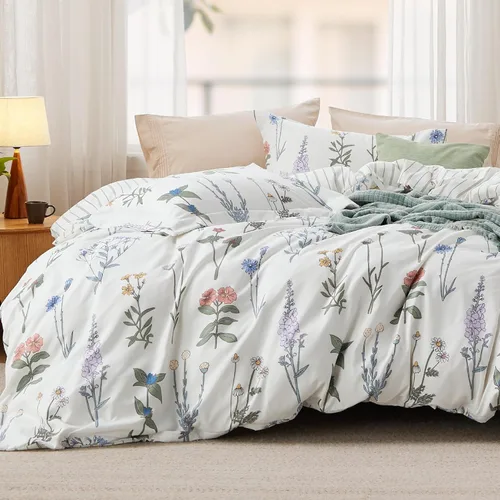Vista 15 de Bedsure - Funda de edredón tamaño King – Juego de funda de edredón reversible terracota de 3 piezas con cierre de cremallera, juego de ropa de cama