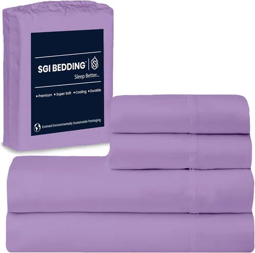 Vista 10 de SGI bedding Juego de sábanas de 1000 hilos California King - 100% de sábanas de algodón egipcio – Ropa de cama de lujo de bolsillo profundo de 16