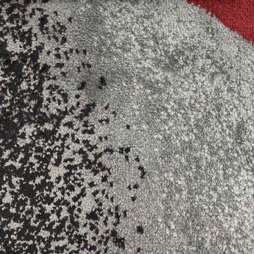 Vista 3 de 2305 Alfombra abstracta moderna roja, negra, y beige, Polipropileno, Gris