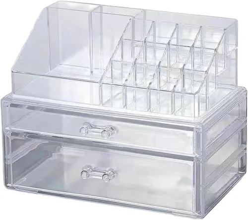 Vista 9 de Acrylic Makeup Accessories Storage Box Space Saving Jewelry Organiser With Multiple Compartments For Easy Access